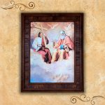 Jesús y Pedro cuadro de madera Rustica